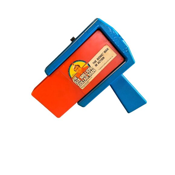 Vintage 1973 Six Million Dollar Man Movie Viewer Kenner Blue Red Retro Toy - Picture 1 of 11